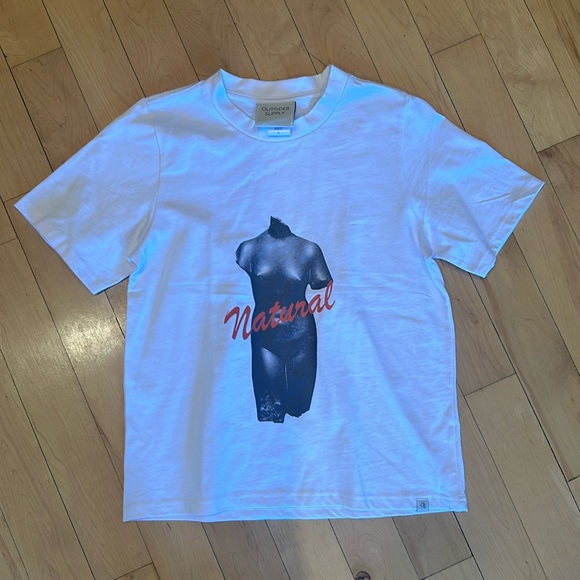 NWOT Outsider Supply NATURAL SCULPTURE HEAVYWEIGHT TEE - Picture 3 of 7